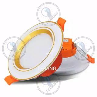 Lampu LED 3 Color DownLight Cahaya 5W 220V Kabinet Lampu Indoor Ruang