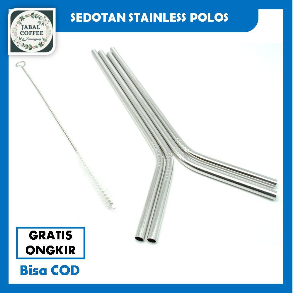 Sedotan Stainless Steel Bengkok / Sedotan Stainless Steel Straw / Sedotan Minuman J107