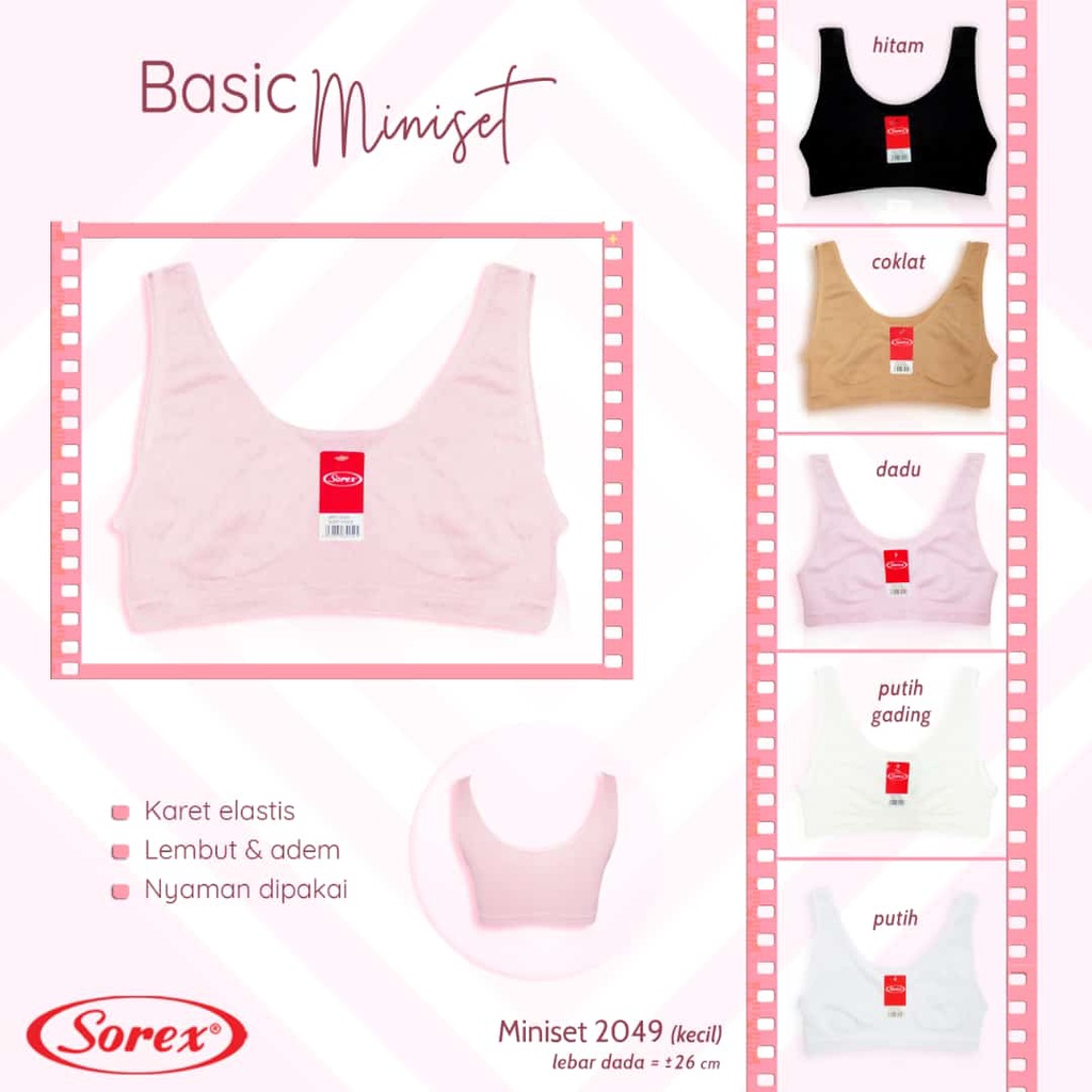 Sorex Miniset Pakaian Dalam / Bra Rajut BH ABG Anak Remaja Dewasa Perempuan  - 2048 ; 2049