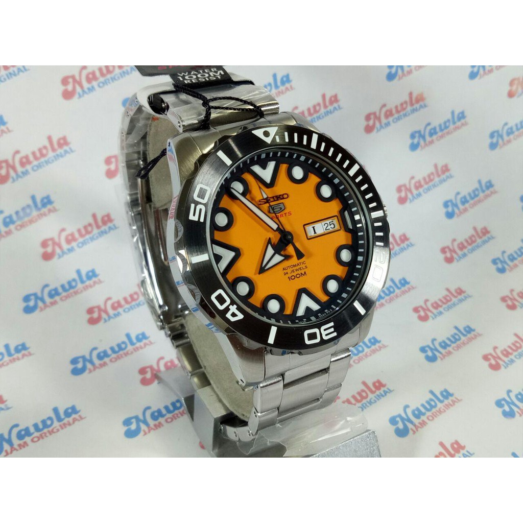 Seiko 5 Sports SRPA05K1 Automatic Orange Dial - Jam Tangan Pria SRPA05