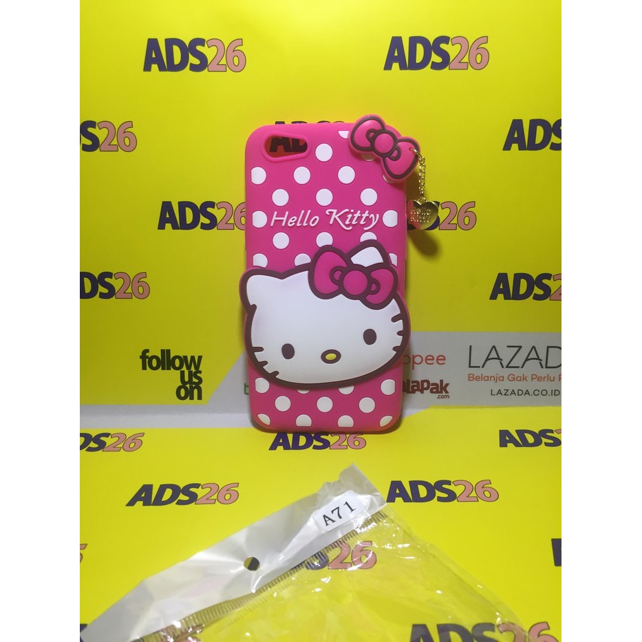 Case 4D Hello Kitty Oppo A71/New/Silikon/Softcase