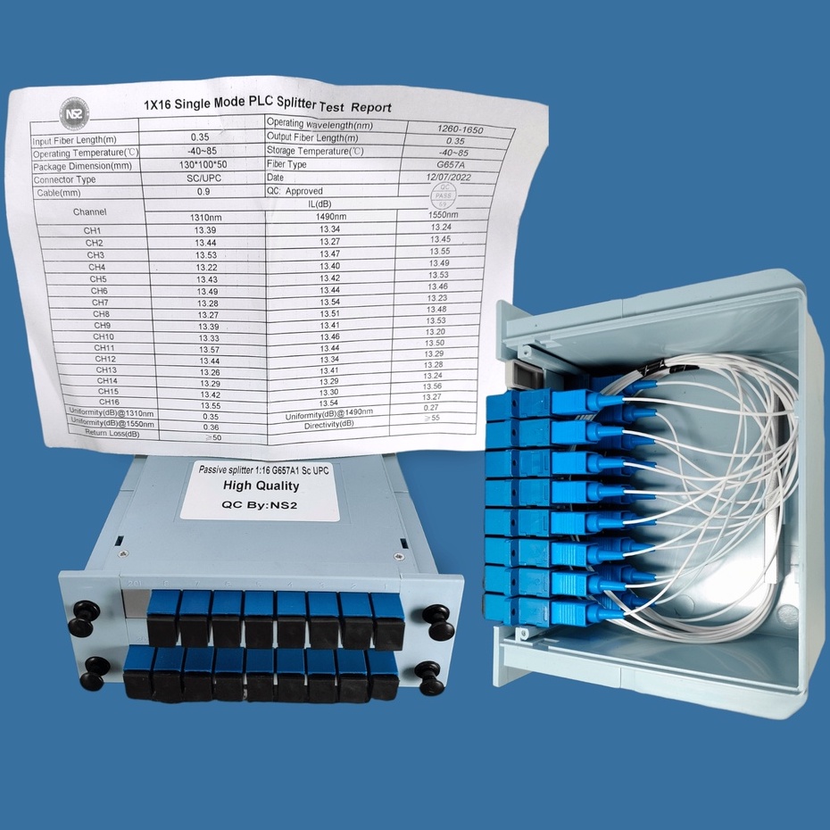 passive splitter 1:16 lengkap box / splitter box 1 16