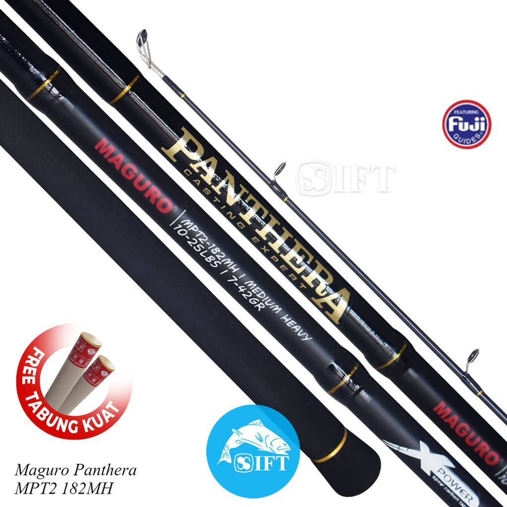 Joran Popping MAGURO PANTHERA | Full Fuji + Seat | Casting Pasiran Rock Fishing 182 213