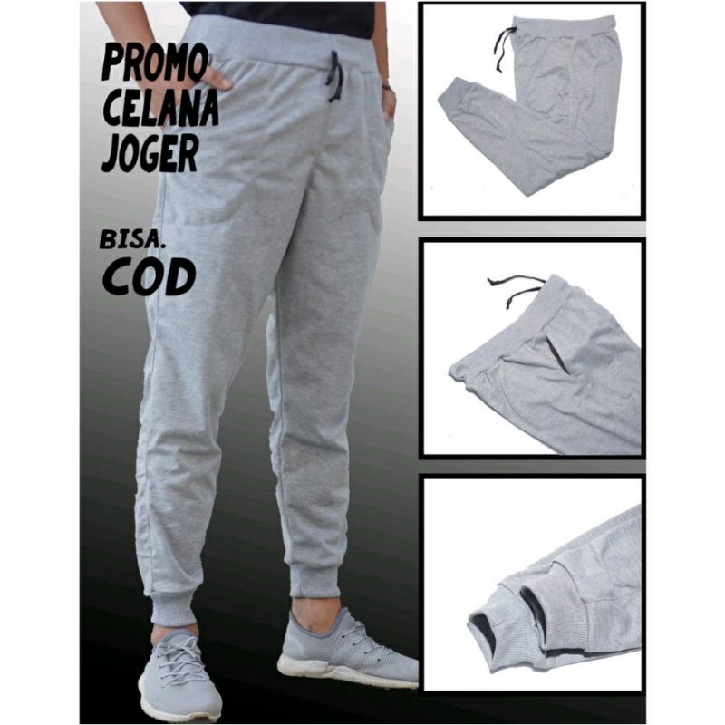 Celana Jogger Pria Saku Resleting Ukuran Dewasa Tersedia 4 Warna bisa COD