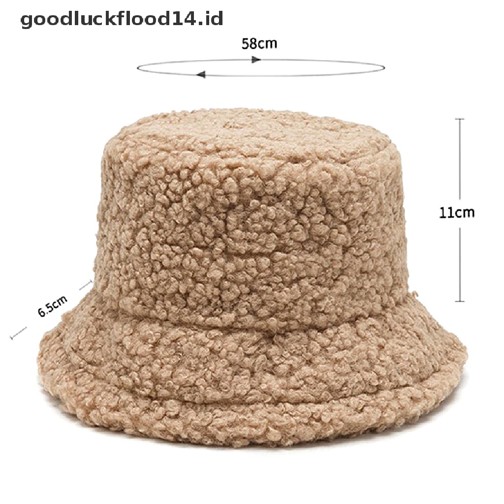 [OOID] Faux Fur Bucket Hat Winter Warm Teddy Velvet Hats for Women Lady ID