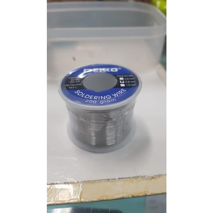 Timah Solder Dekko (Solder Tin) 0.8mm - 200 Gram