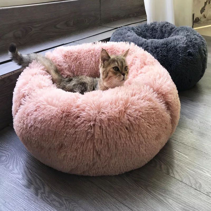 Kasur Kucing  Cat Bed Bulu Halus Mewah Deep Sleep Tempat Tidur Kucing Bulat / DK