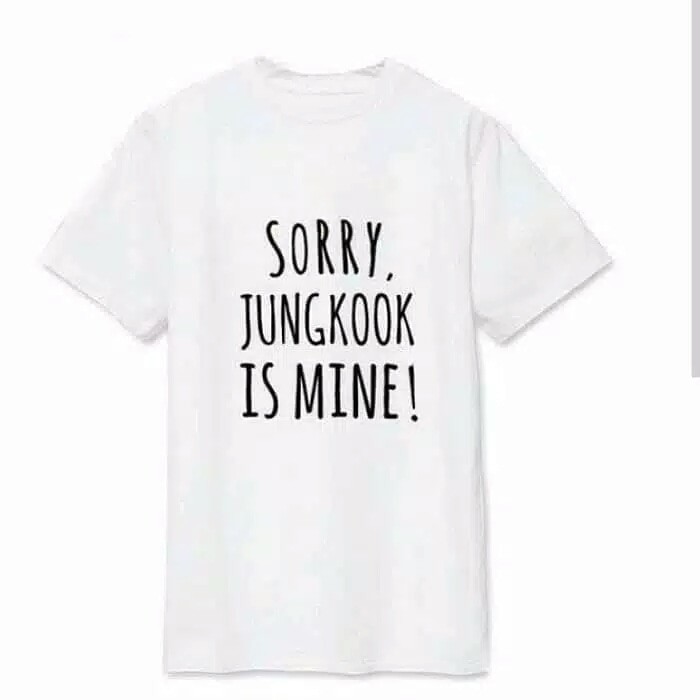 KAOS COMBED 30S BTS21 SORRYJUNGKOOK IS MINE BAJU TSHIRT