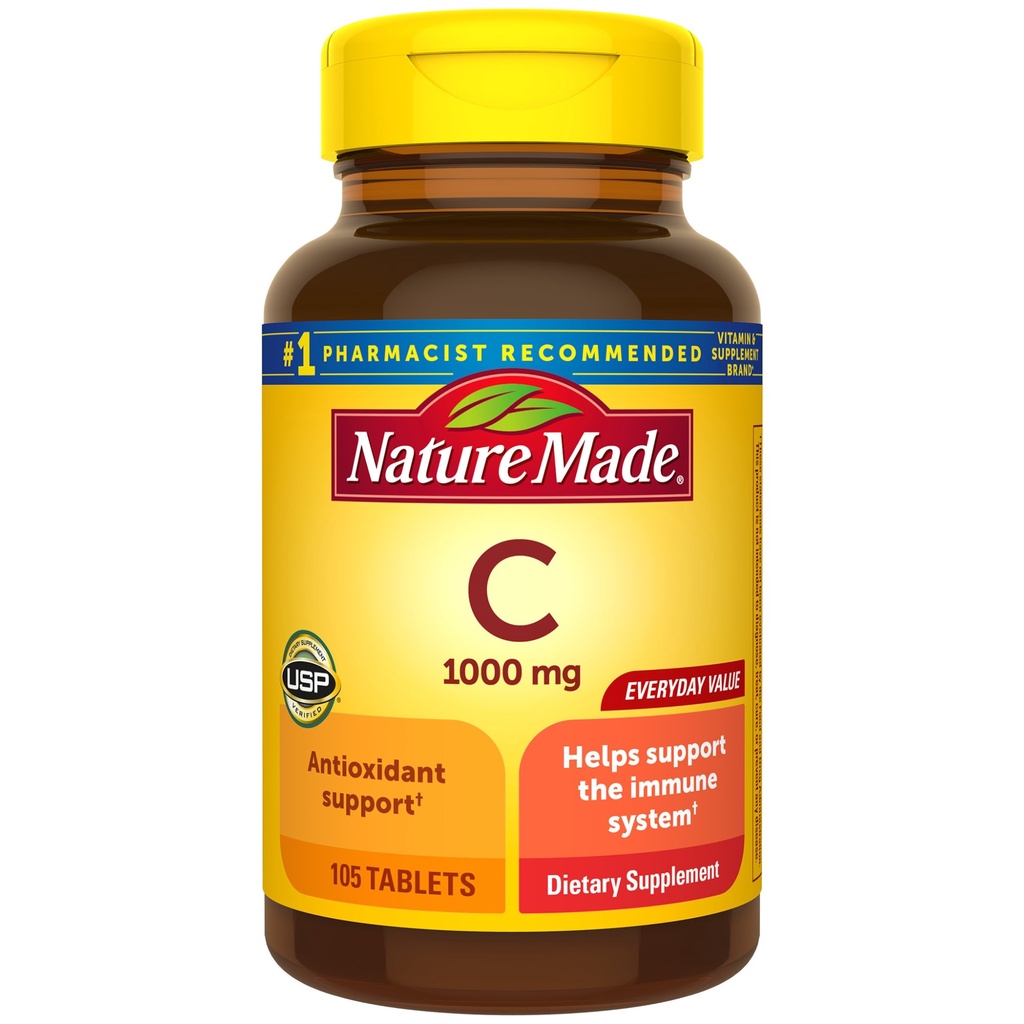 Nature Made Vitamin C 1000mg 105 Tablets Immune Support