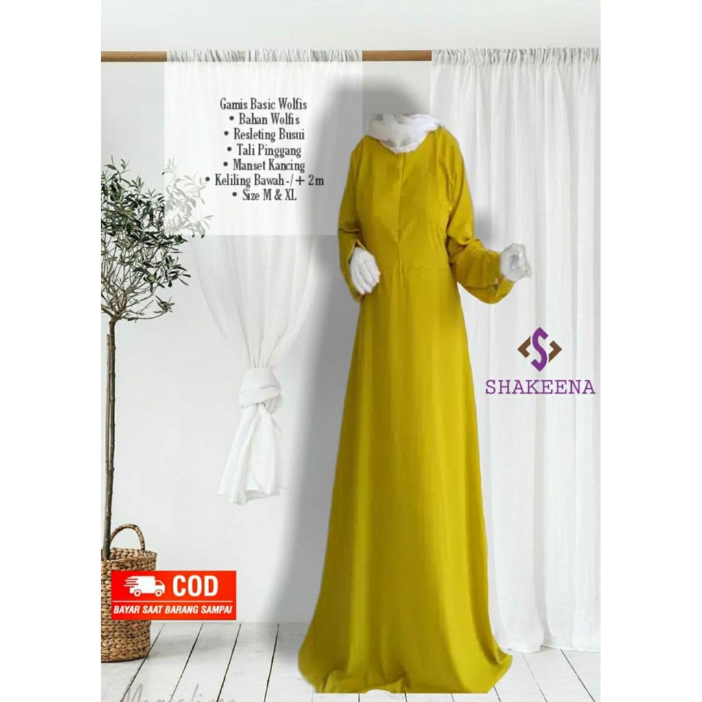 gamis wolfis basic / gamis syari wolfis