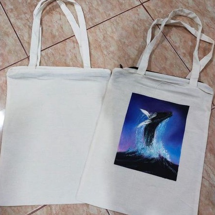 Totebag Polos Bahan Kain Blacu  / Tas Lukis Bahan Kain Blacu