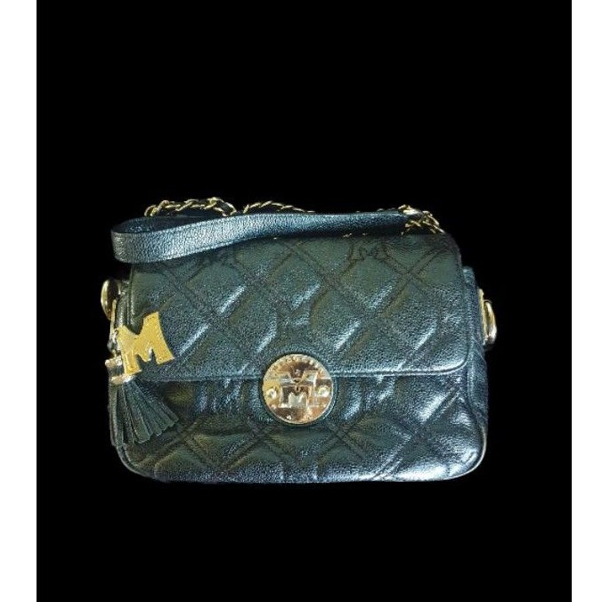 leather quilted bag preloved metro city