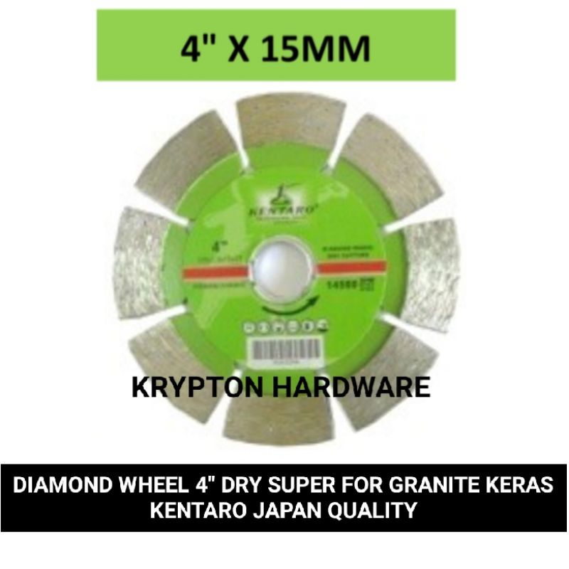 MATA GERINDA POTONG 4&quot; / DIAMOND WHEEL GRANITE / KERAMIK / BATU KERAS  KENTARO JAPAN QUALITY