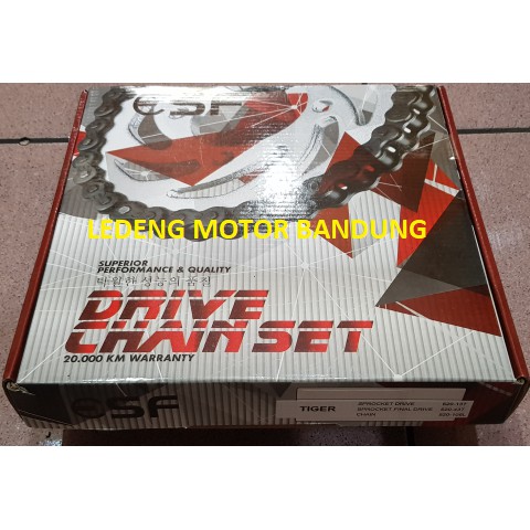 Gear Set Tiger Honda Rantai Komplit GirSet Depan Belakang NPP Japan