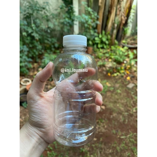 300 - 350 ml BOTOL KOSONG PLASTIK TEBAL teh / susu / kopi / jus pempek /minuman PET CANTIK KALE