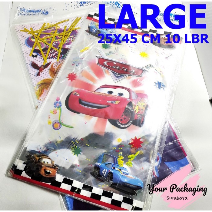 

NEW Plastik snack ulang tahun besar [LARGE] 25x45cm ultah karakter snack - LARGE COWOK