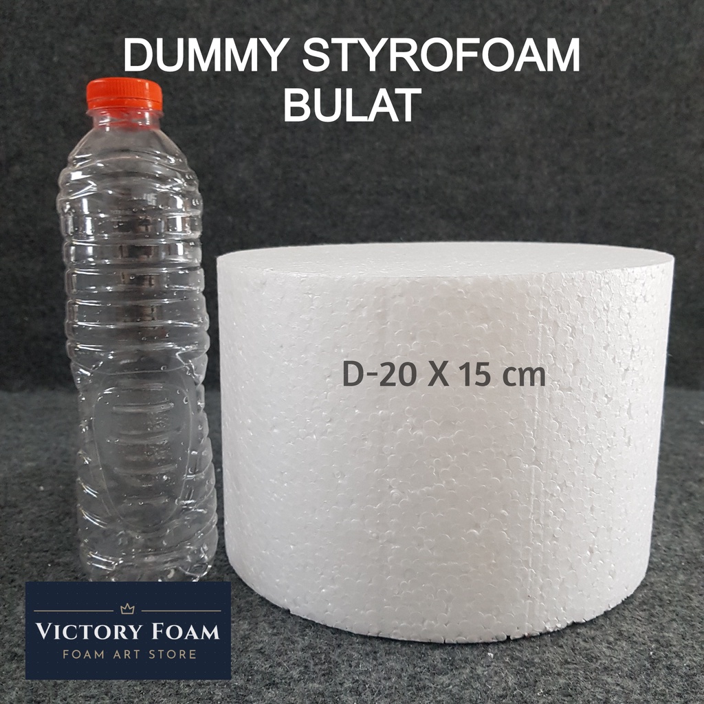 Dummy Styrofoam Bulat Diameter 20cm x 15cm