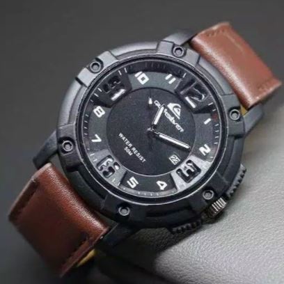 BISA COD !!! JAM TANGAN QUICK SILVER / QUIKSILVER Pria Tanggal AKTIF KULIT SUPER