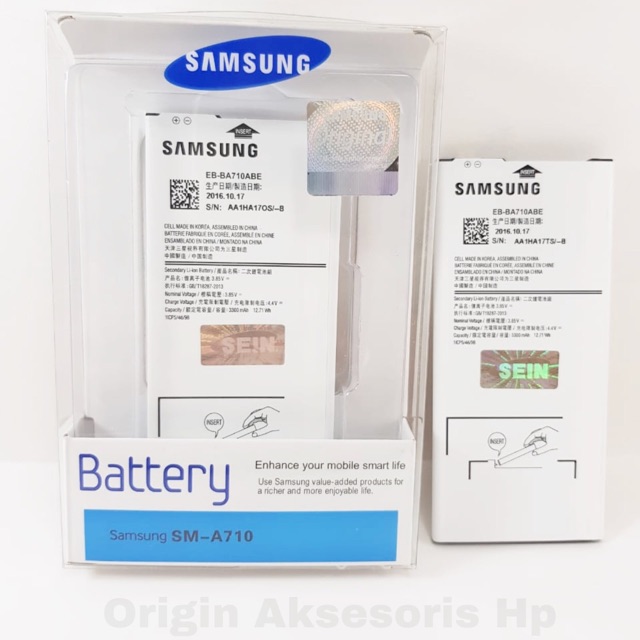 BATERAI BATRE BATTERY SAMSUNG GALAXY A7 2016 A710 ORIGINAL SAMSUNG SEIN dc 88