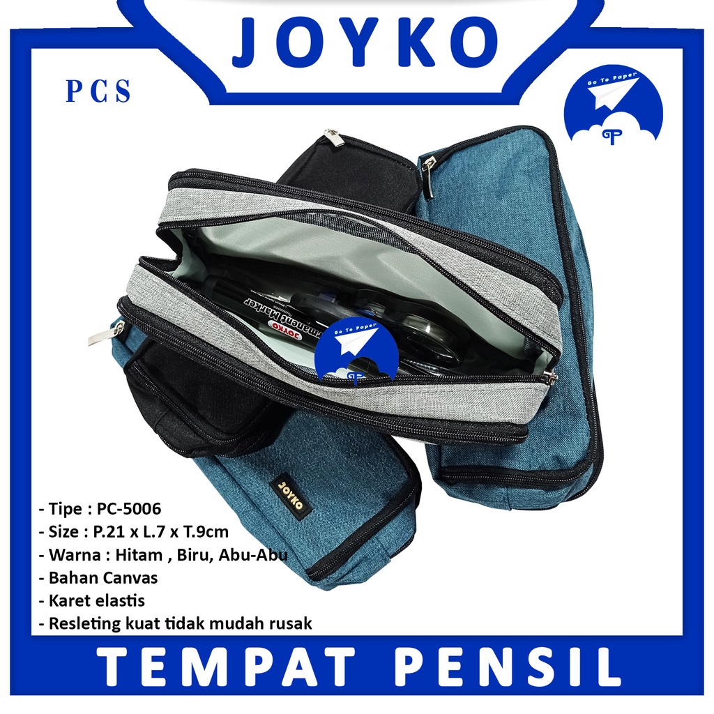 

TEMPAT ALAT TULIS JOYKO PENCIL CASE PC-5006 ECER