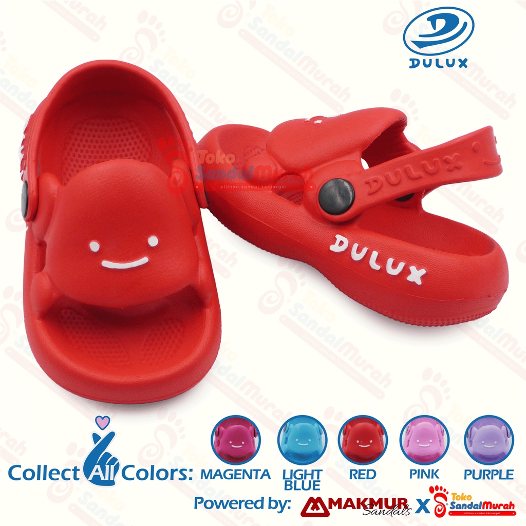 Toko Sandal Murah - sandal anak lucu model slop gambar smile tali belakang  [TK Sendal Murah LDS 06 A M 372 E ]