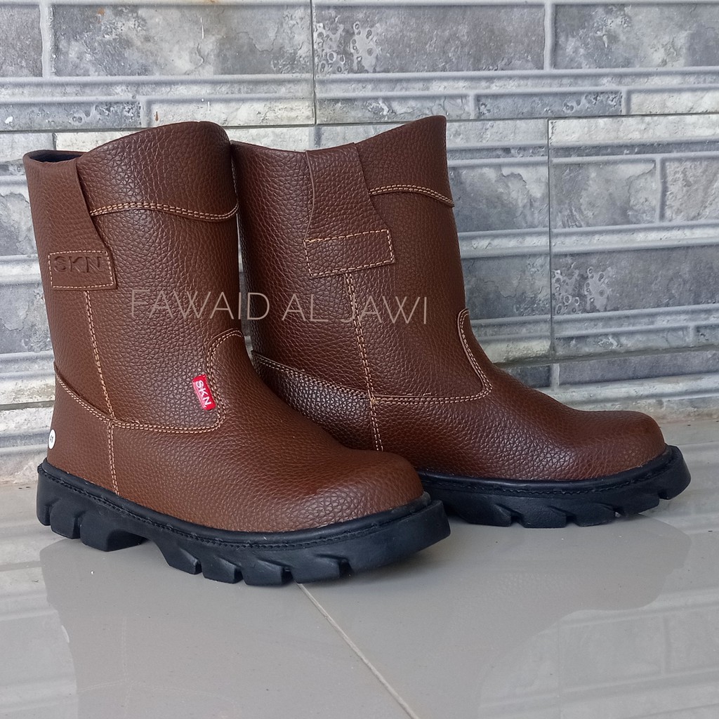 Sepatu Safety Shoes Boot King SKN kulit Impor Kerja Pabrik Proyek Industri Ujung Besi Termurah