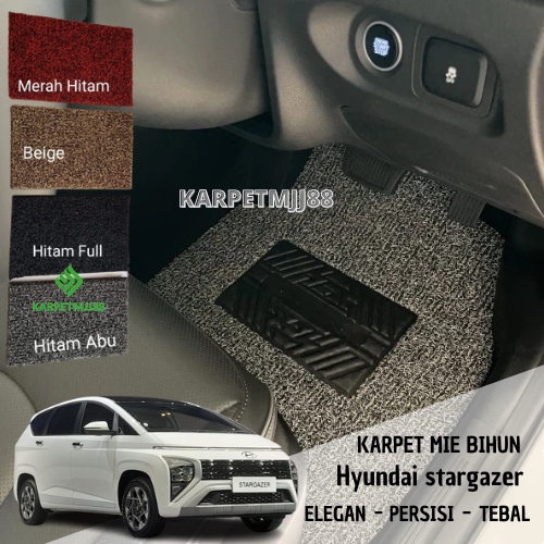KARPET MOBIL HYUNDAI STARGAZER 2022 FULL SET MIE BIHUN PREMIUM 2WARNA