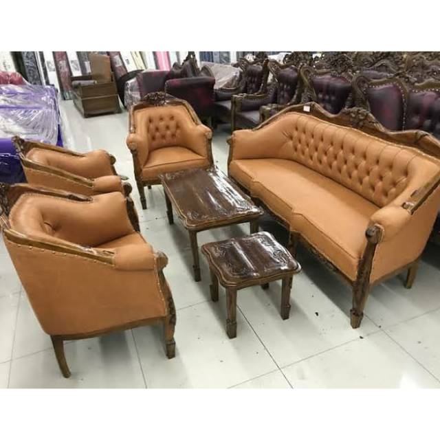 Kursi jati louis/Sofa jati 3111+meja(promo)