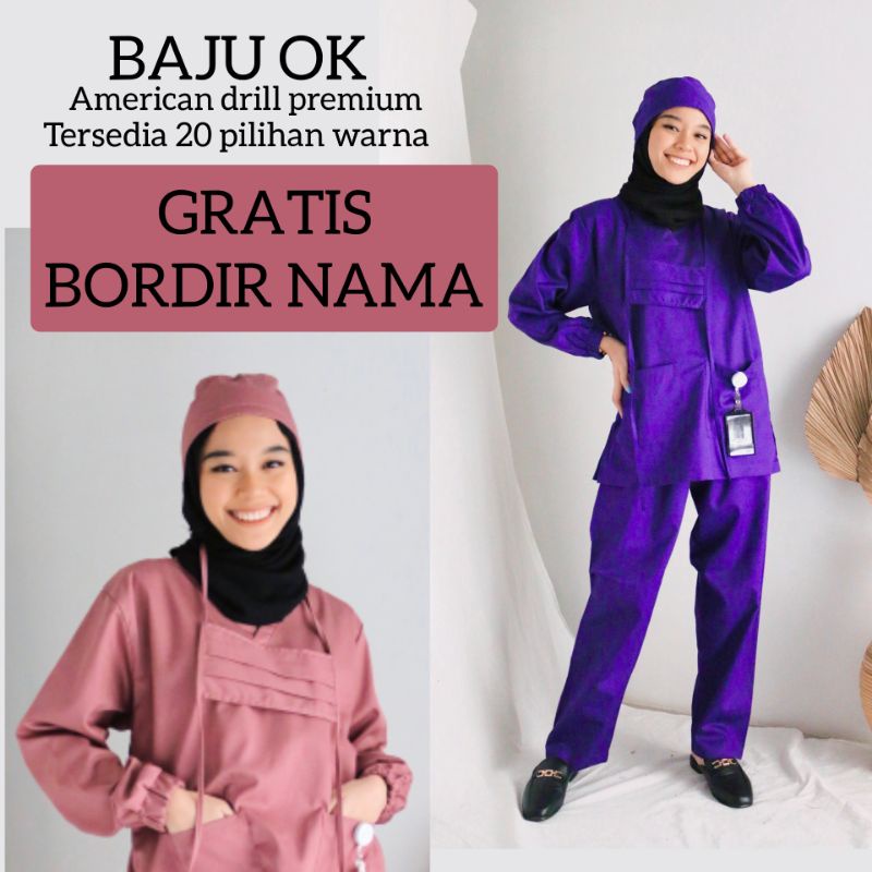 Doctor's Scrub / Set Baju Celana Jaga OKA / OK Perawat