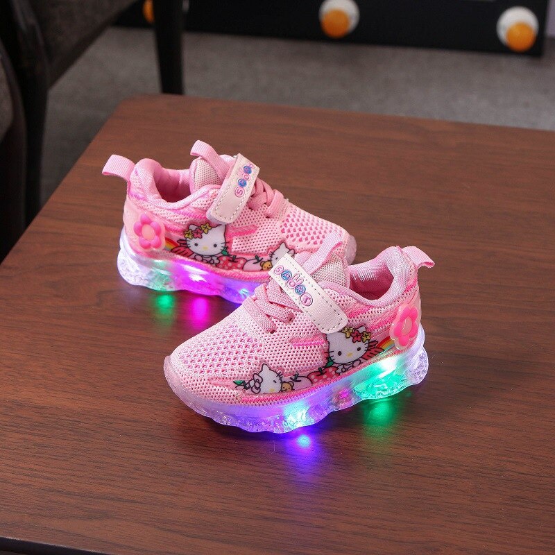 Sepatu Anak Laki Laki - Sepatu Anak Perempuan Shoes MOTIF 027 LED Sepatu Sport Anak Casual Import