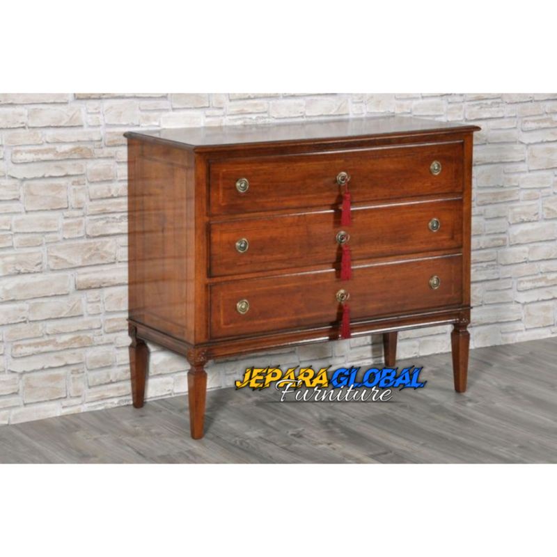 Nakas minimalis klasik mahogany laci 3 (meja tv,nakas ukir jati,nakas jati murah,nakas duco )