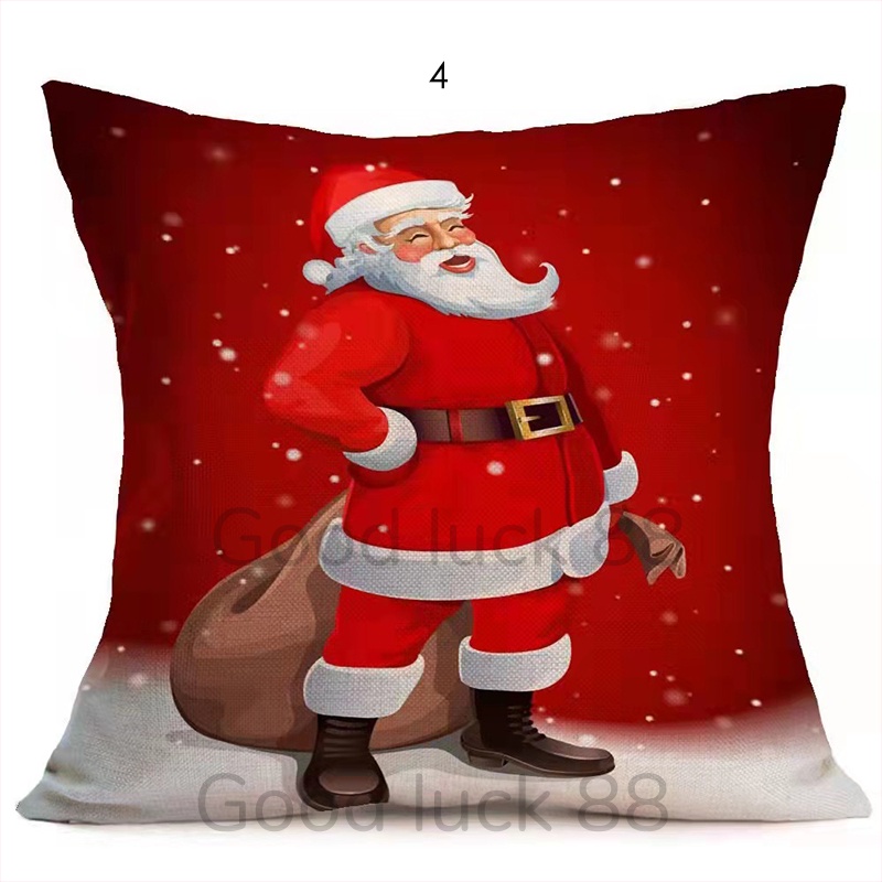 Sarung Bantal Sofa Natal Christmas 45x45 Import Resleting Motif Terbaru dan Terlengkap