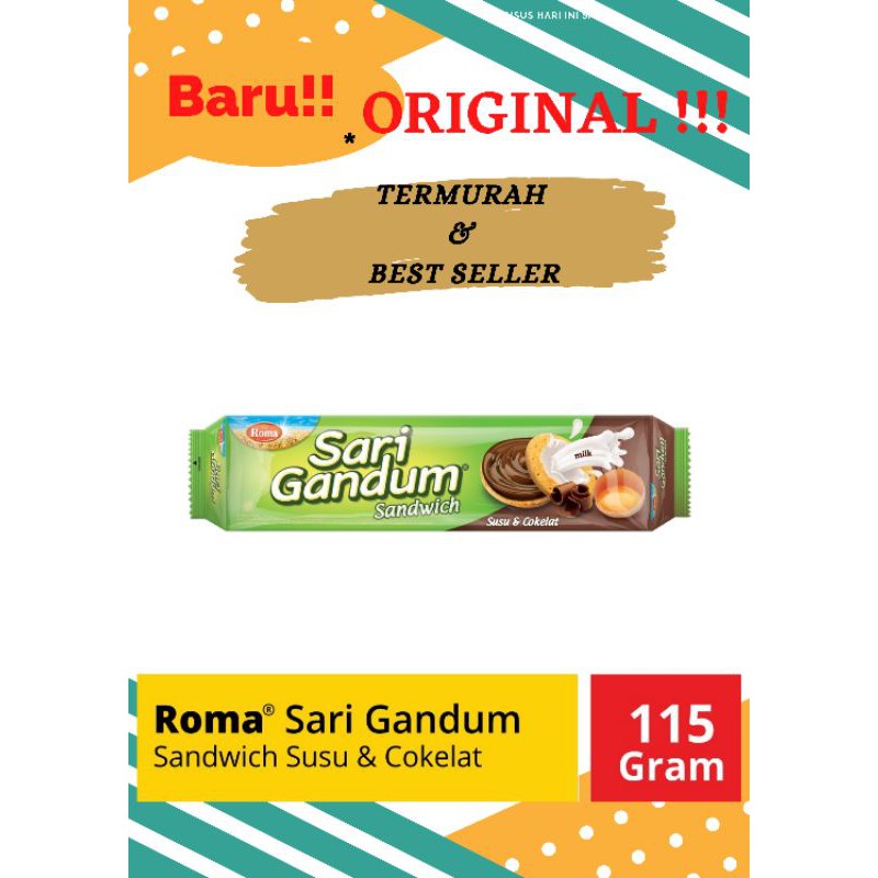 

Roma sari gandum coklat 115gr