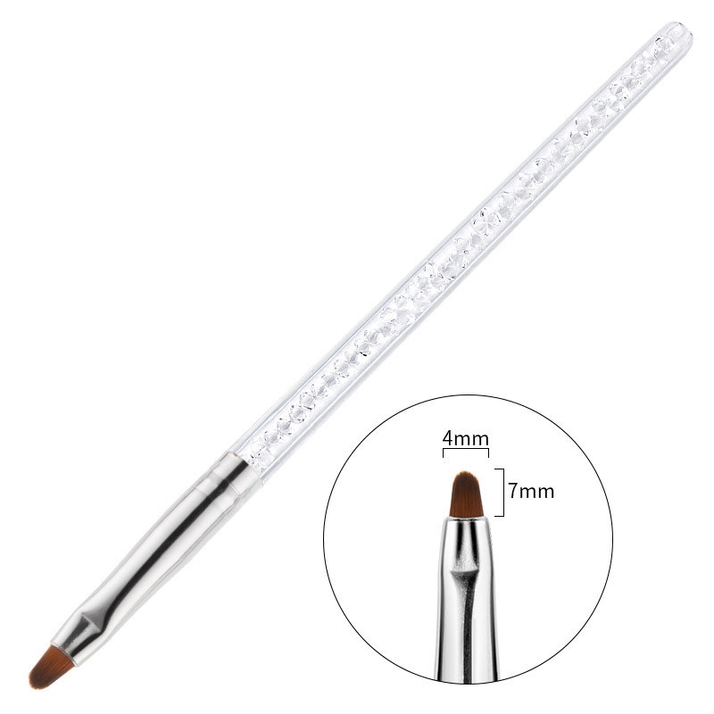 1 /7Pcs Profesional Manicure Kristal Nail Art Brush Paintting Bunga Garis Pen Gel Kutek Kutek Ukiran Menggambar Pensil DIY Nail Art Tools