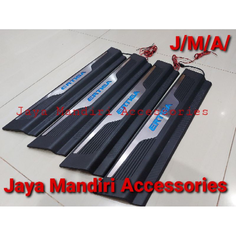 SILPLATE SAMPING ALL NEW ERTIGA ATAU SCUFF PLATE ALL NEW ERTIGA MODEL LAMPU LED