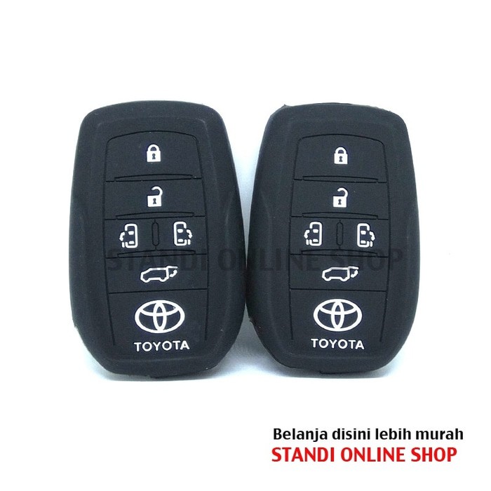 Kondom Kunci Silikon Remote Toyota All New Alphard Vellfire Hitam