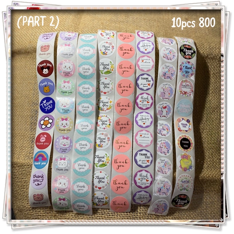 

10pcs sticker label thank you / sticker label terima kasih (PART 2)