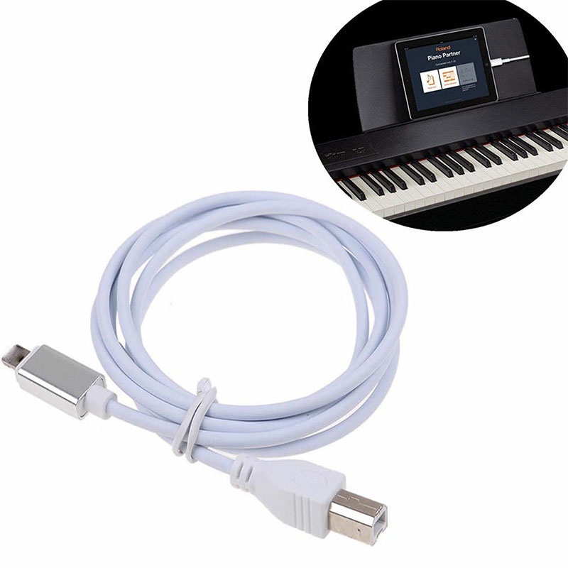 (LUCKID) Kabel Konverter MIDI Keyboard Lightning Ke Tipe-B USB 2.0 Untuk iPhone 7 8 X