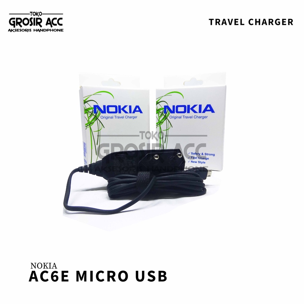 Travel Charger Nokia 6E Nokia C-6E Nokia: Asha 202, Asha 203, Asha 300, Asha 302, Asha 303, Asha 308