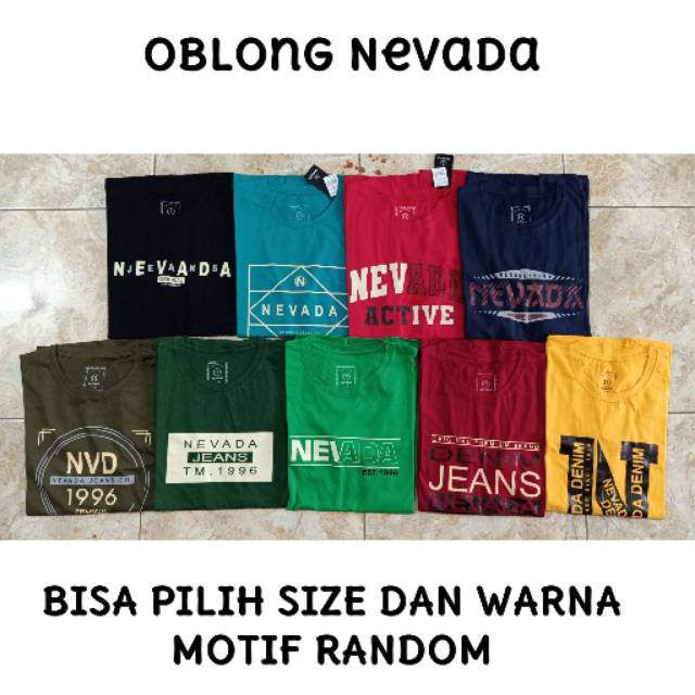  NEVADA MOTIF RANDOM Kaos  Oblong Cowo Nevada Ori  FULL 