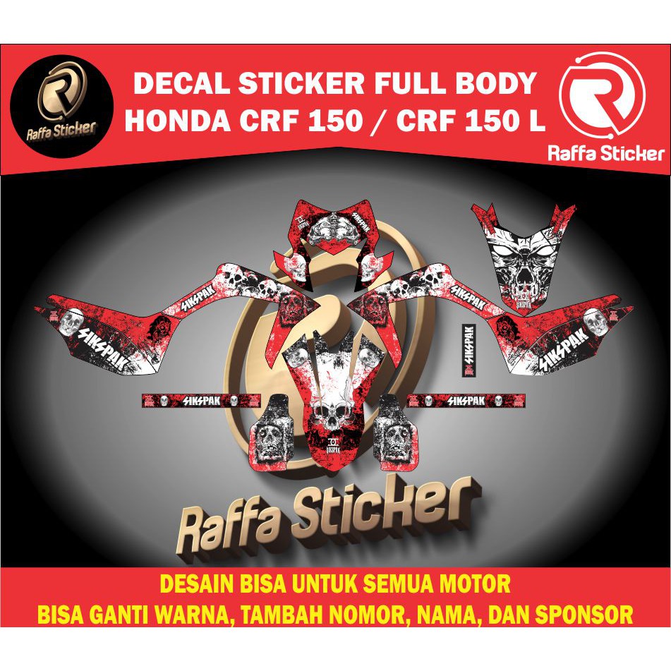 dekal crf stiker motor crf stiker crf 150 l decal motor crf stiker motor crf 150 decal stickercustom