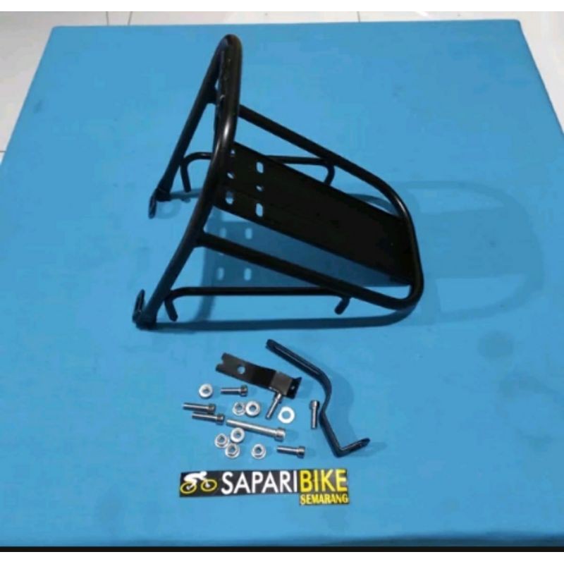 rak keranjang depan sepeda / rack pannier alloy
