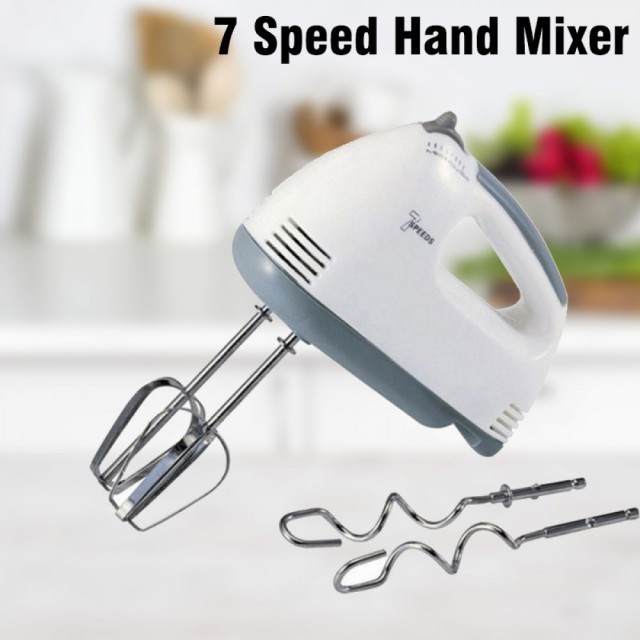 Hand Mixer 7 Speed - Kocokan Adonan Telur 7 Speeds Elektrik Serbaguna - Alat Kocok Kue Tangan