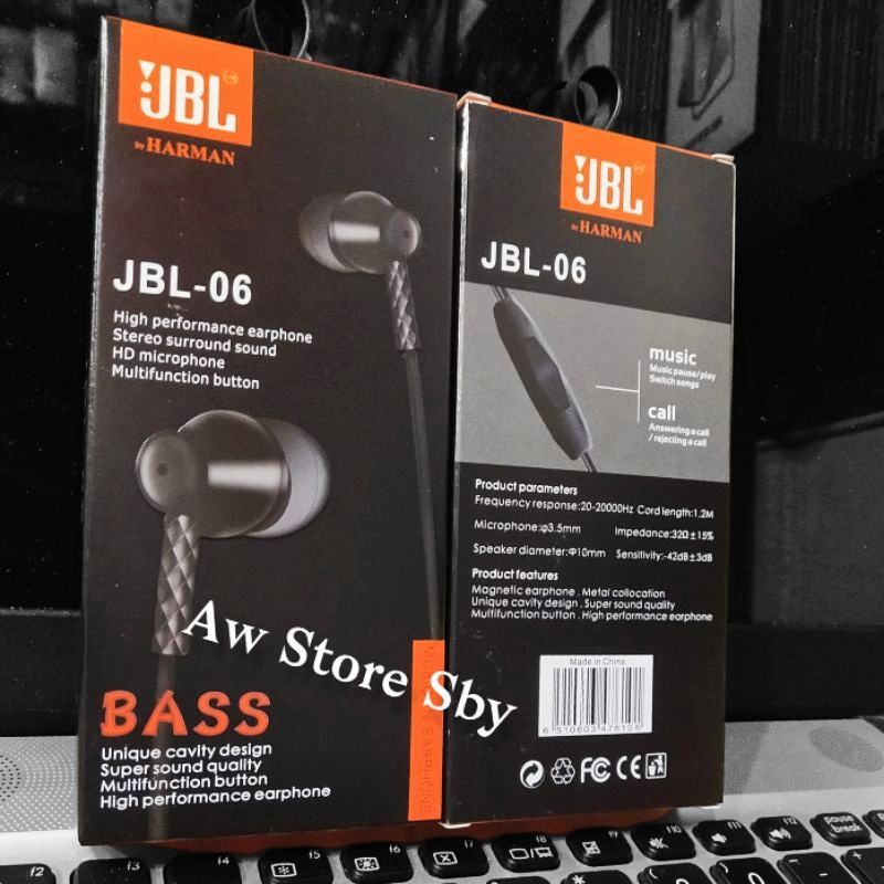 Headset JBL Powerfull Bass Premium Quality Bass Stereo Earphone Super Bass JBL 006