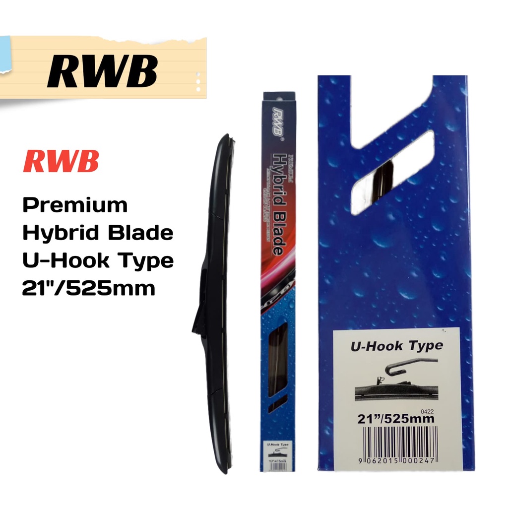 Jual Wiper Hybrid Blade Model U Type Hook Wipper Mobil Ukuran 21 Merk ...