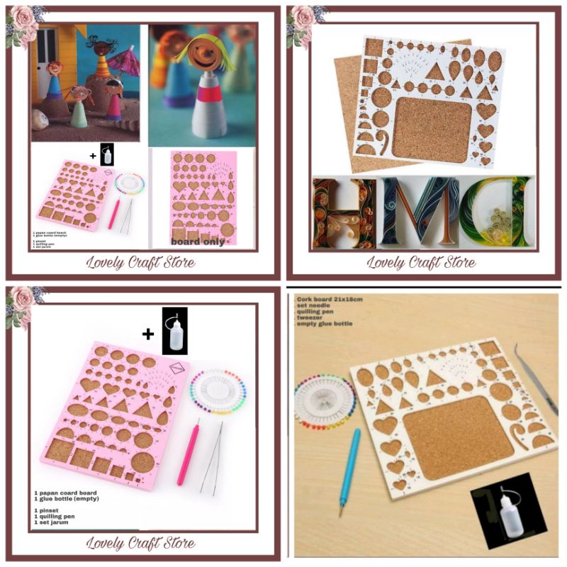 Jual LovelyCraftStore | Aneka paper quilling template board curling ...