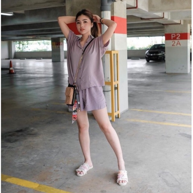 COCO - DALMI SET - Setelan Wanita - Homewear - Set Rayon - Busui Friendly - Fashion Wanita-1