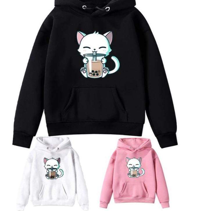 Sale sweater anak perempuan/baju anak /hoodie anak kitten boba/ootd