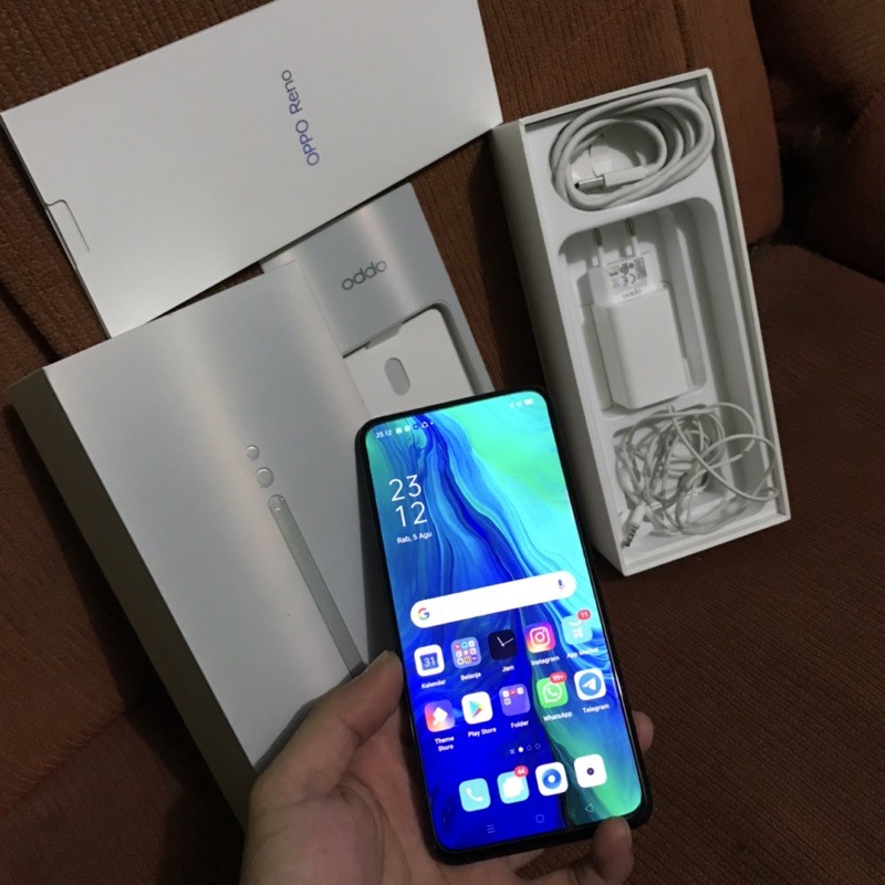 oppo reno Ram 6/256 seken mulus like new lengkap