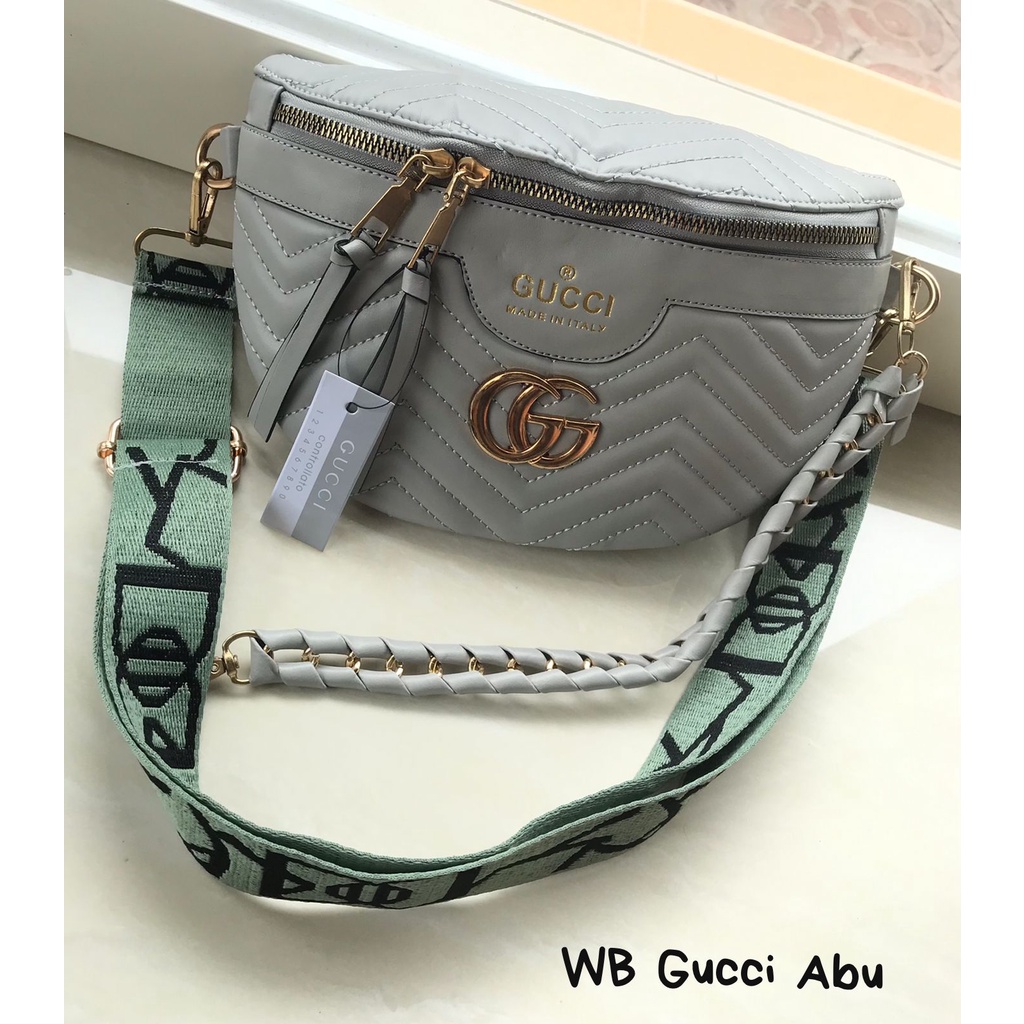 11.11 SALE : Tas Pinggang WAIST BAG Terbaru GG Bordir Zigzag